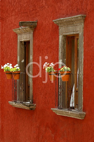 Red Stucco Wall