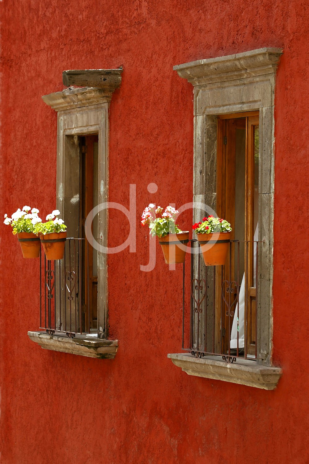 Red Stucco Wall